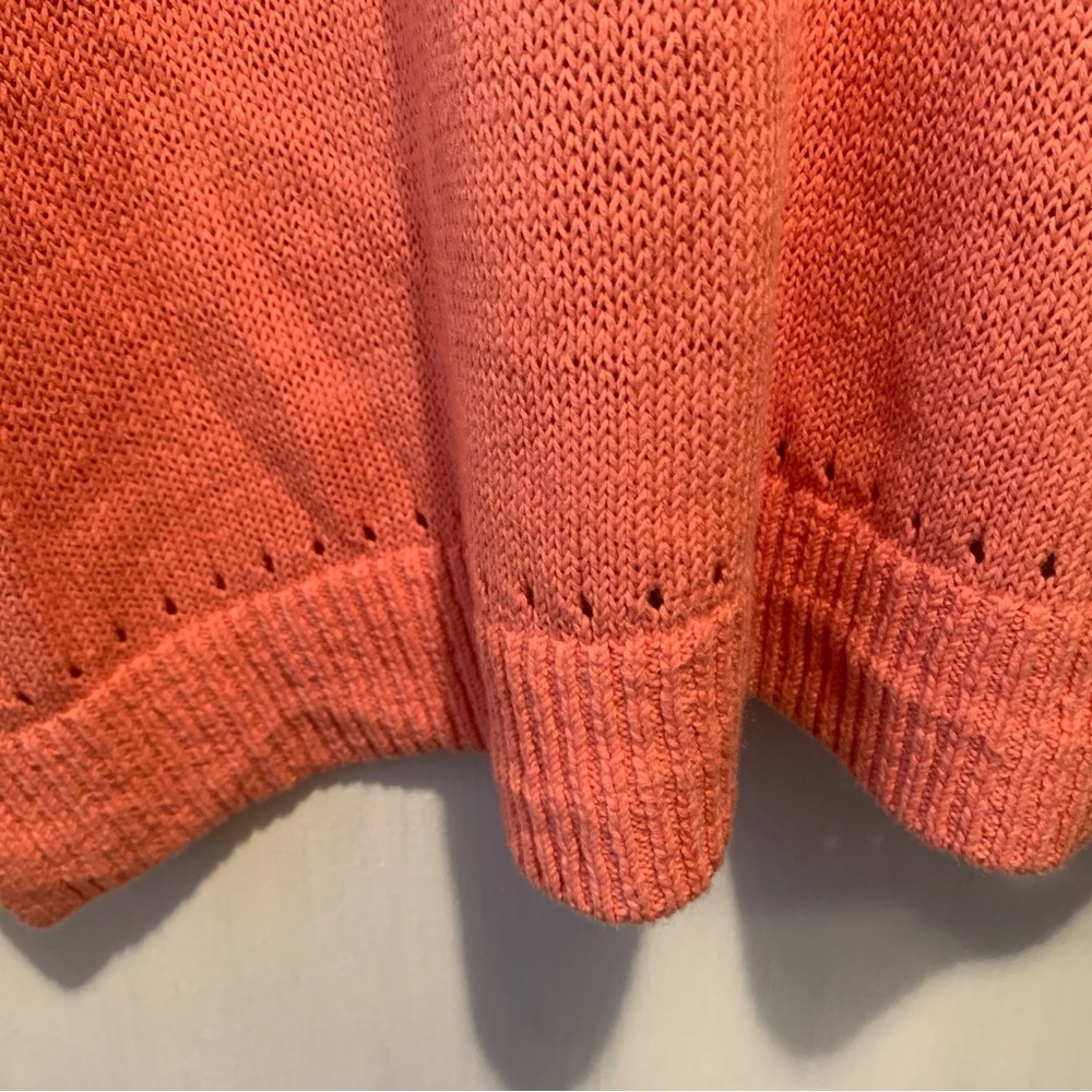 Chicos Linen/Cotton Button-Up Cardigan Sweater size L in Sienna Rose - Picture 13 of 16